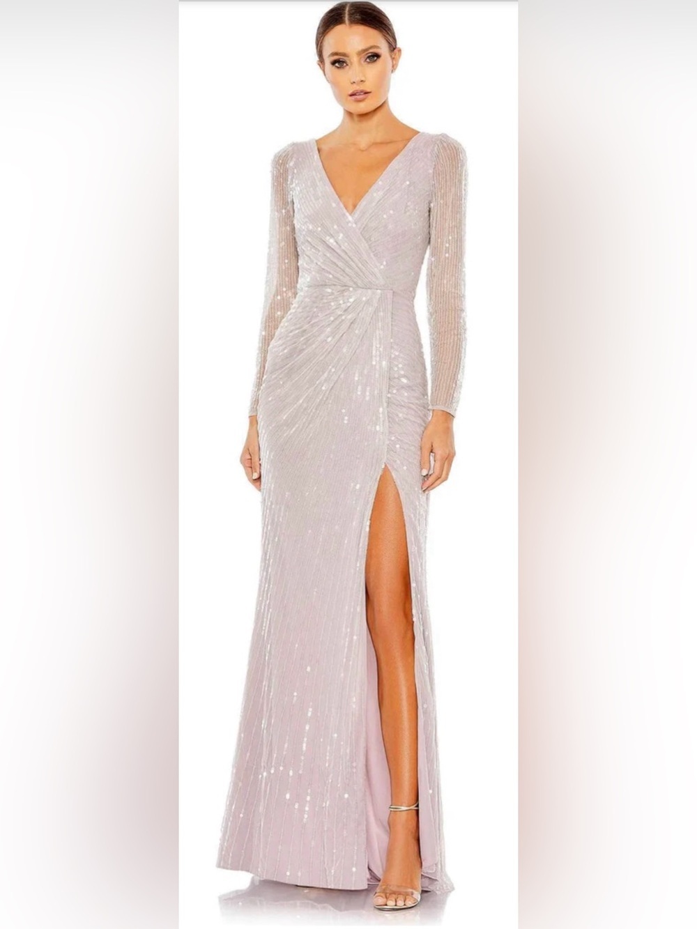 MacDuggal NWT Sequin Evening Gown in Light Lavender Sz 10